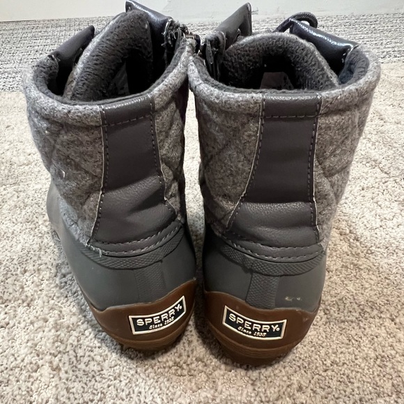 SPERRY GRAY SYREN GULF WOOL QUILT WATERPROOF RAIN DUCK  BOOTS-women’s size 7 - Picture 5 of 6